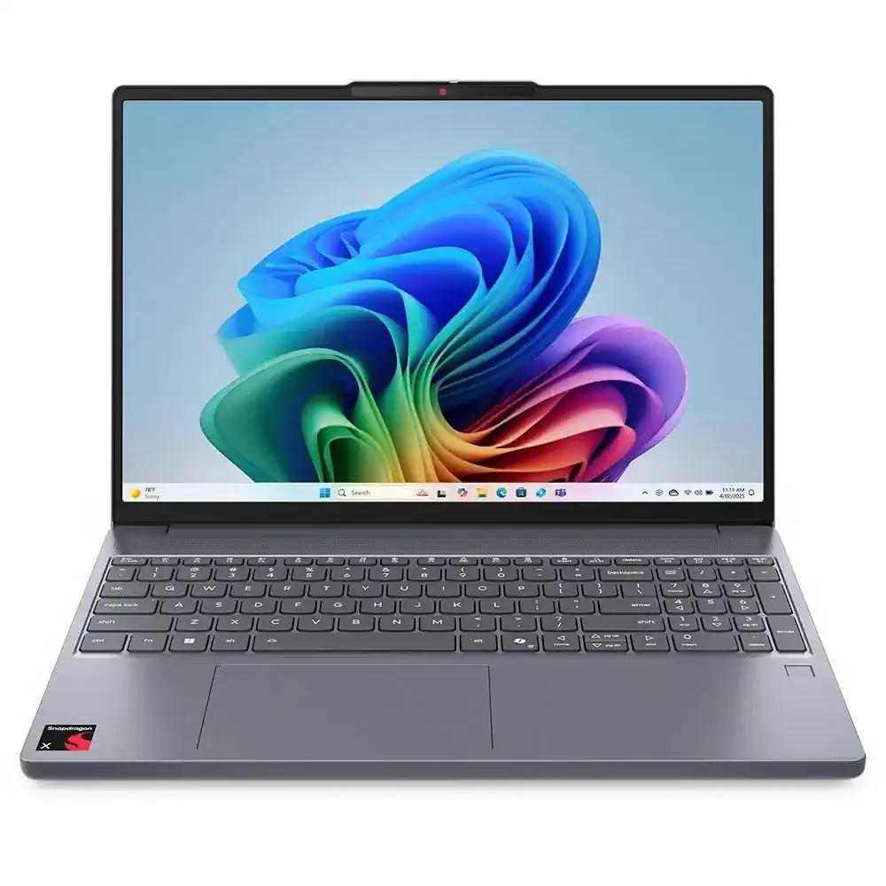Vista frontal e de tela do Notebook Lenovo IdeaPad Slim 3x